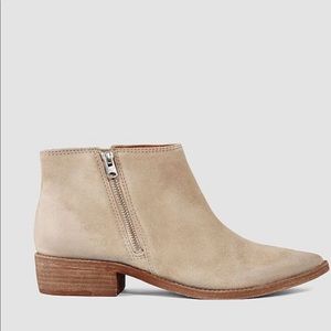 AllSaints Yuree suede leather mid ankle bootie